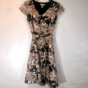 Isaac Mizrahi Garden Floral Print Fit Flare SZ 2